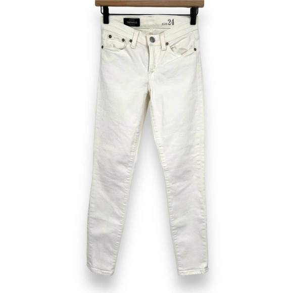 J. Crew White 8" Toothpick Ankle Cropped Skinny Jean Size 24 - Picture 2 of 12